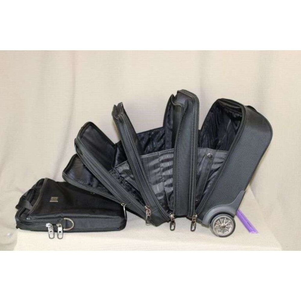 Black mobile rolling suitcase